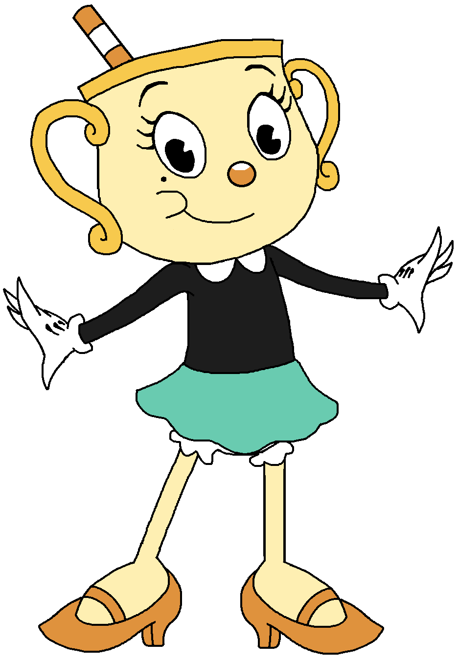 Ms. Chalice in The Cuphead Show design by Ultra-Shounen-Kai-Z on DeviantArt