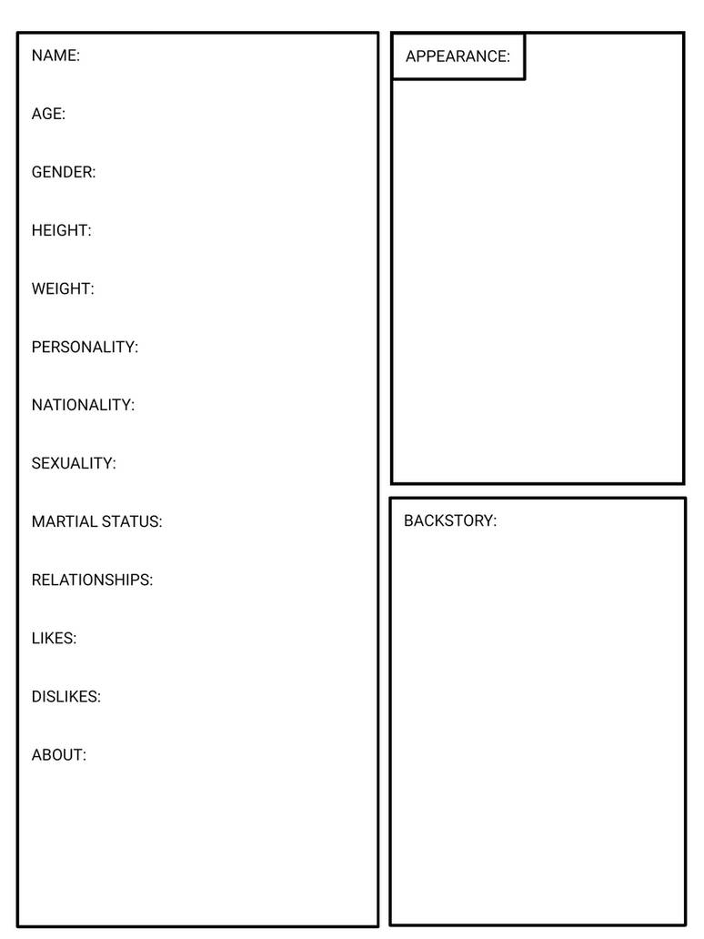 Character Profile Sheet Template by StarGirl987 on DeviantArt