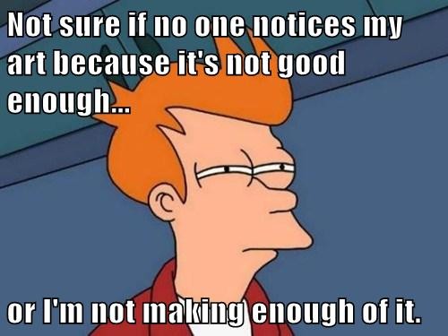 Fry is Not Sure of his Artistic Talent Meme