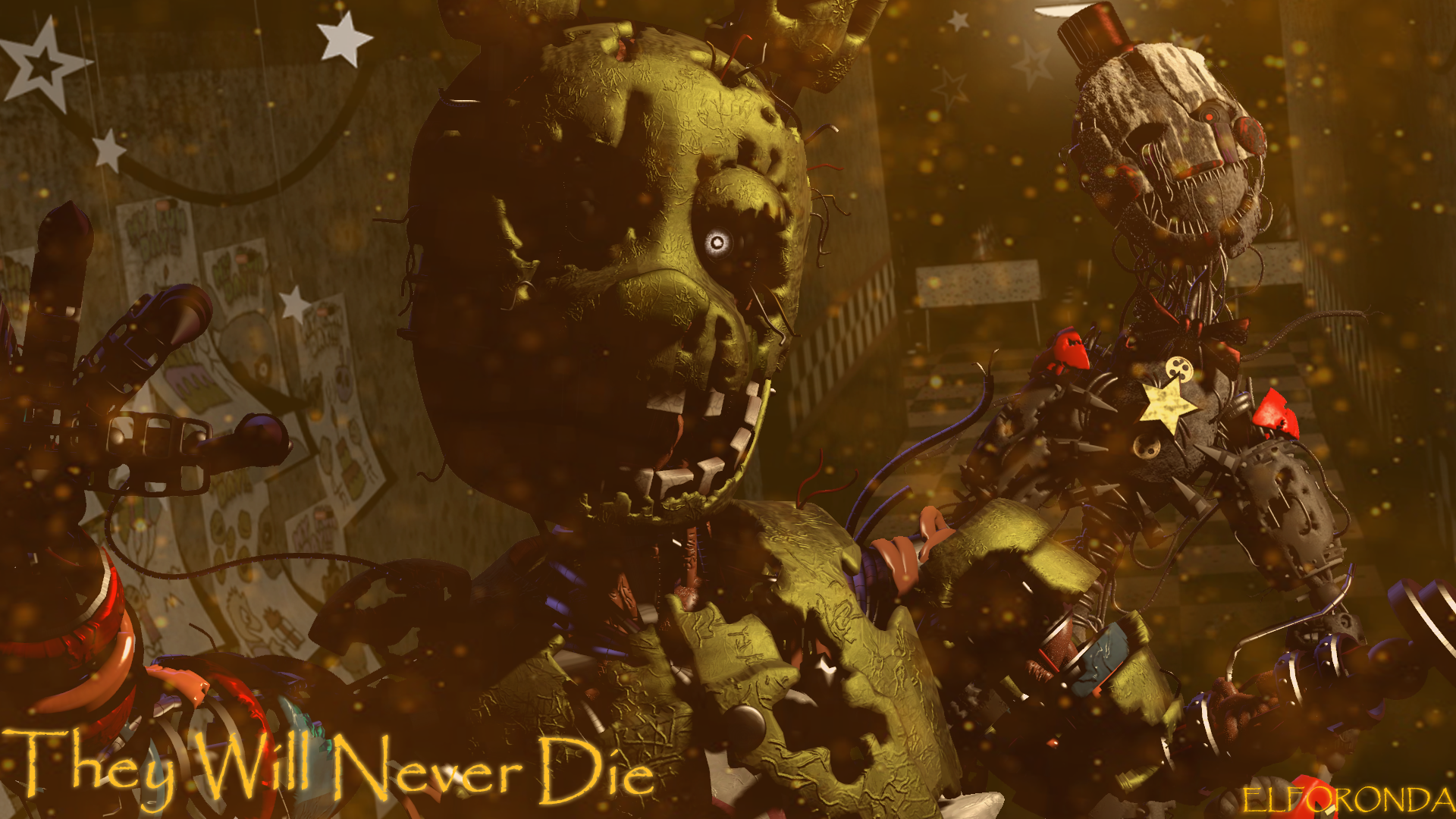 Stick nodes fnaf poster I made by darkscribbletrap on DeviantArt