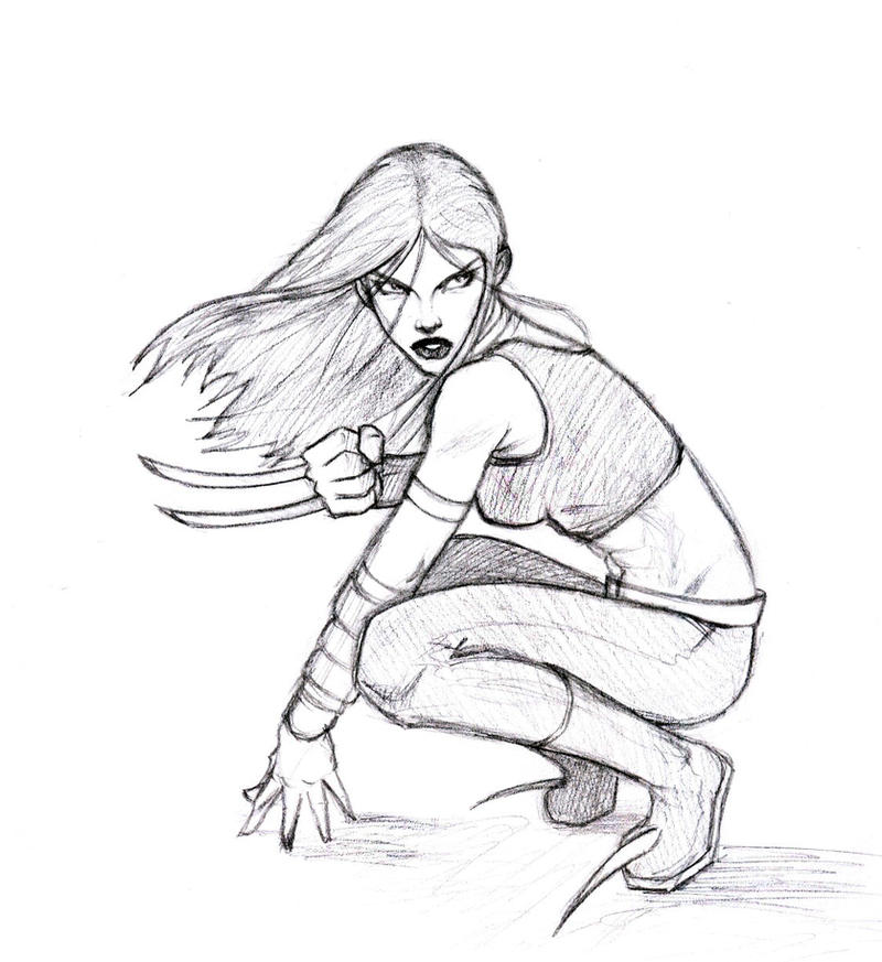 Draw X23 X-23 sketch by Monet88 on DeviantArt