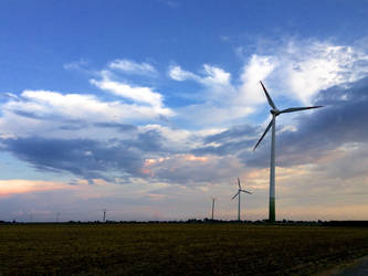 Clouds and windmills