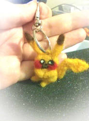 Needlefelt Pikachu Keychain