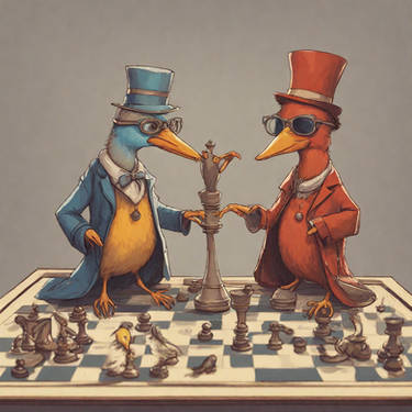 animals playing chess III by impuls on DeviantArt