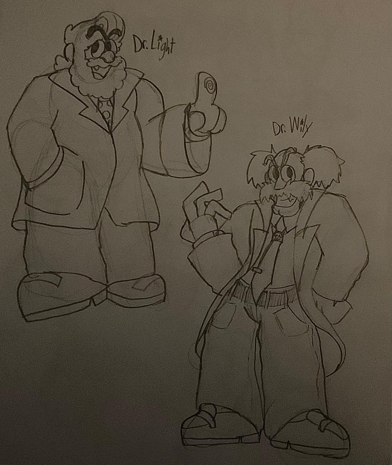 Dr Light and Dr Wily by MrToothpick64 on DeviantArt
