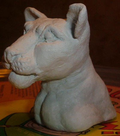 Clay lioness