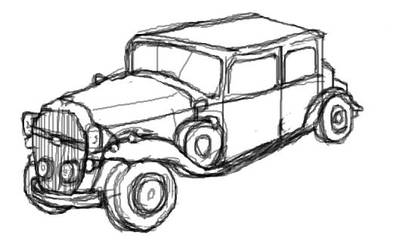 Old car sketch