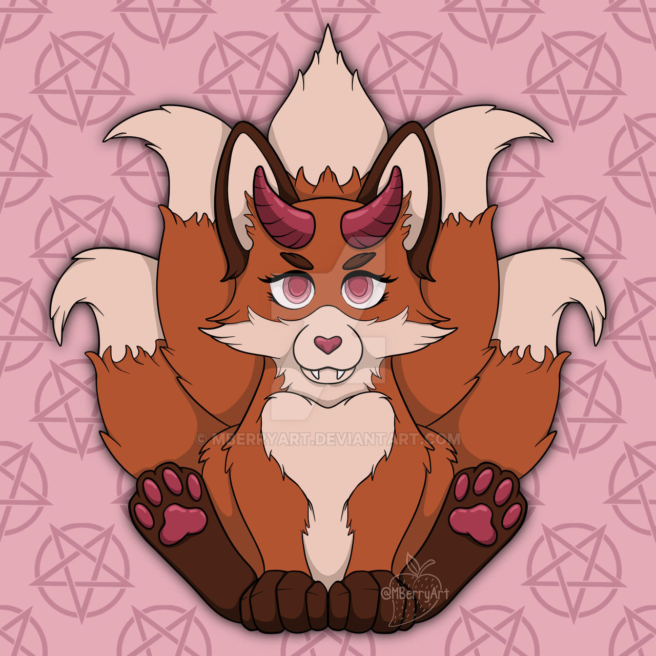 Demon Fox Roses Demon Fox by MBerryArt on DeviantArt