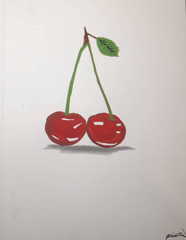 Cherry Watercolor Painting 