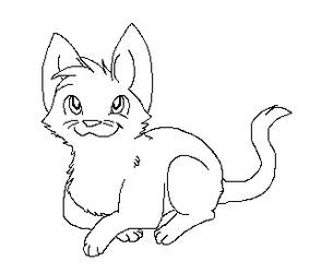 Animaluver21 Kitten LineArt