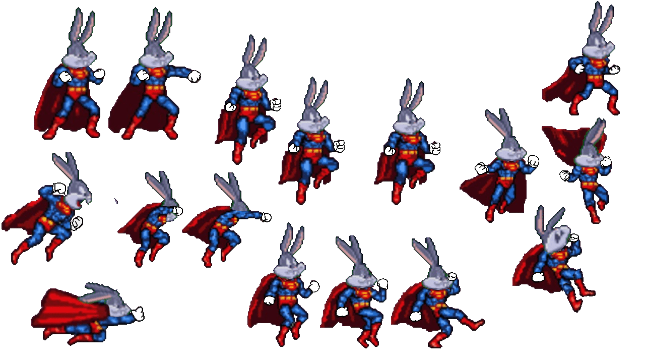 Super-Bugs Bunny Sprite Sheet by FictionFight87 on DeviantArt