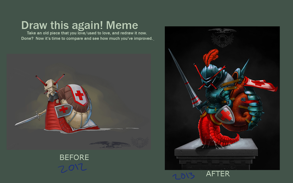 Snail Warrior (Before and After)