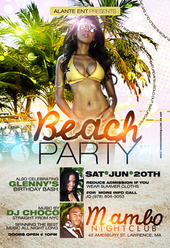 Beach Party Flyer