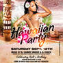 Hawaiian theme party flyer
