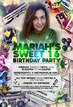 Mariah sweet 16th bday flyer