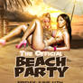 official beach party flyer