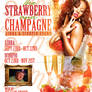 Strawberry and champagne flyer