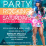 party rocking saturdays flyer