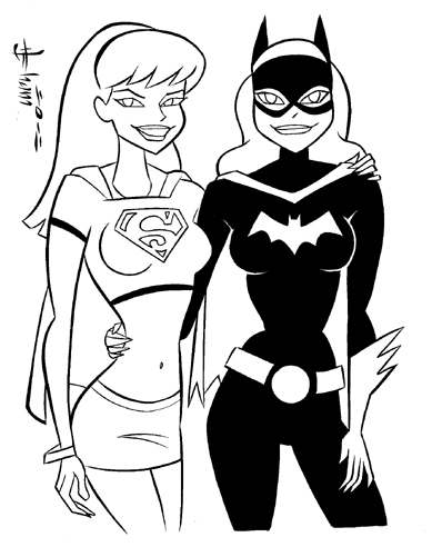 Supergirl and Batgirl