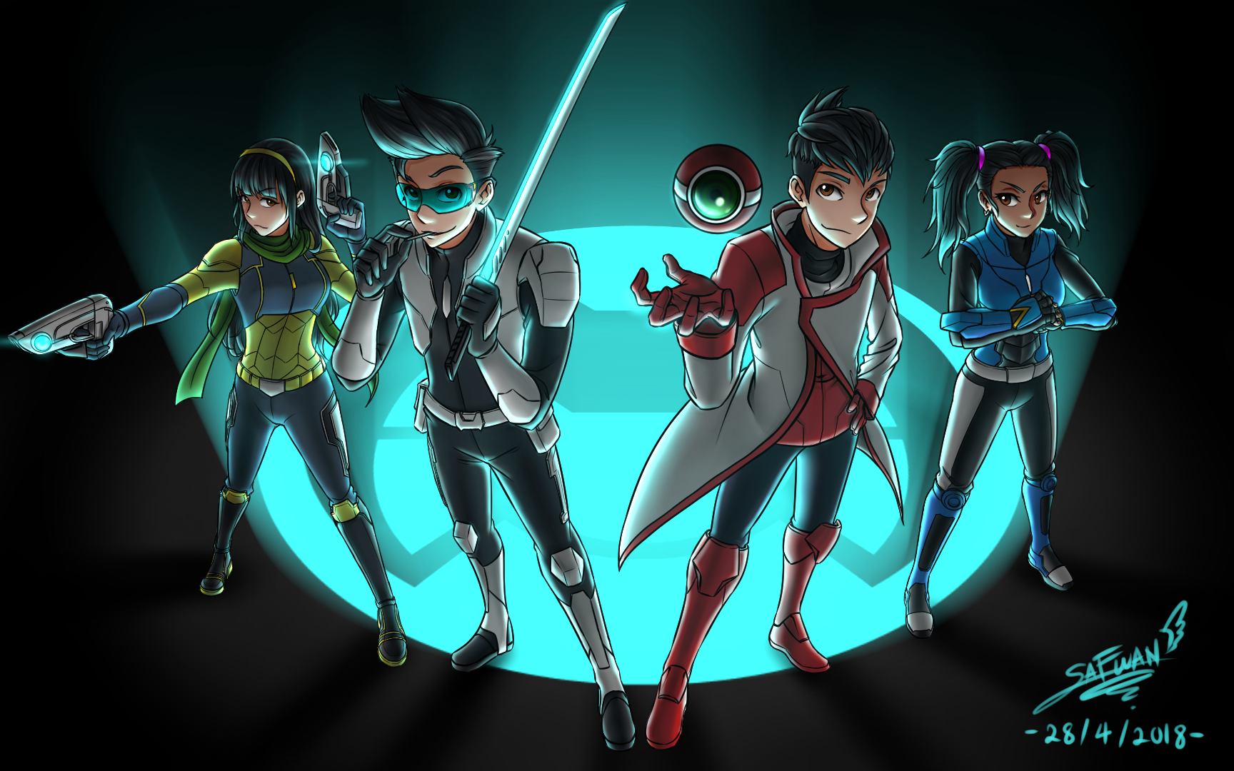 Grown Up Ejen Ali And Gang As The New Core Leaders By Flamex99 On Deviantart
