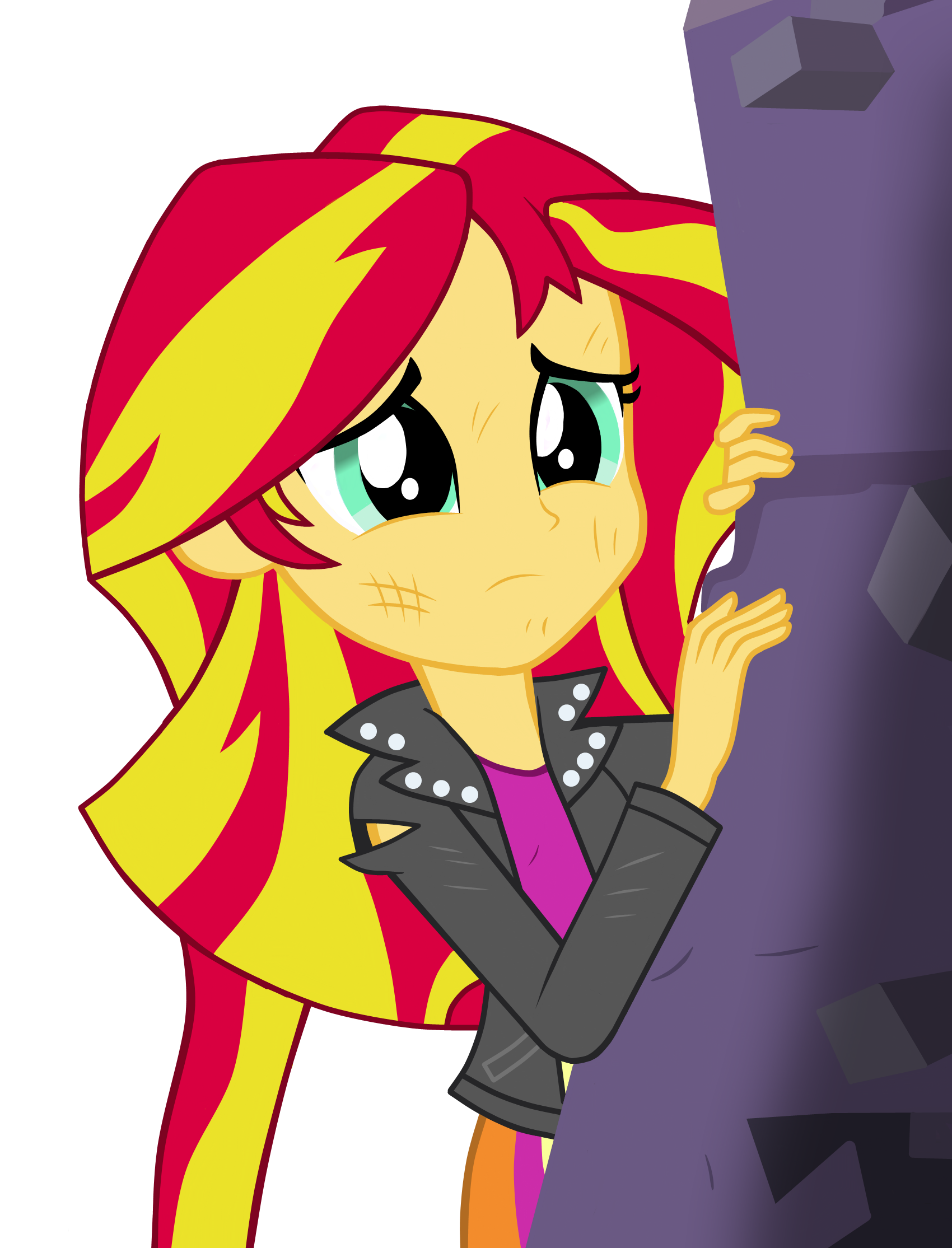 Sad Sunset Shimmer Vector