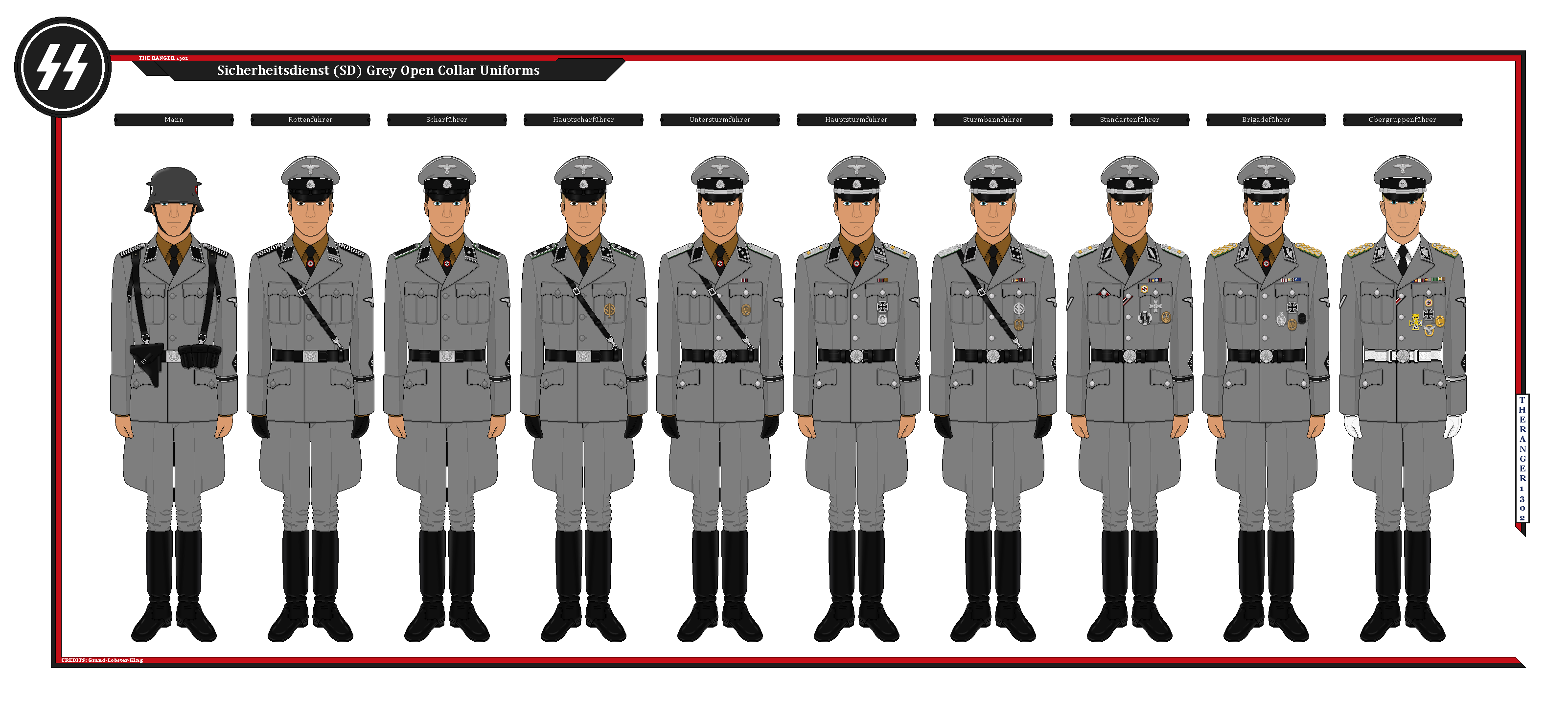 Islas del pacifico también Propuesta alternativa Sicherheitsdienst (SD) Uniforms by TheRanger1302 on DeviantArt