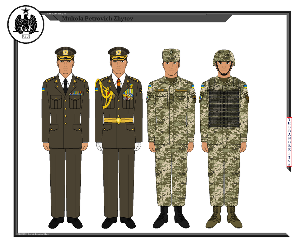 キャラクターズ・オブ・ミリタリー = Characters of Milita… General Mukola Petrovich Zhytov's Uniforms by TheRanger1302
