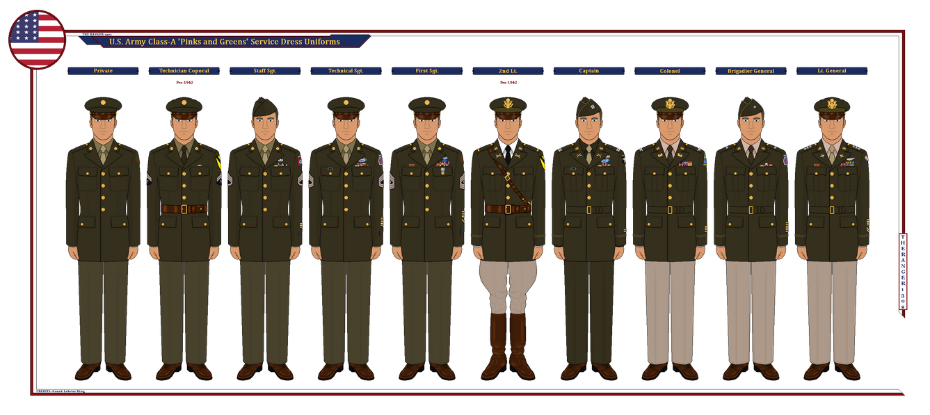 US Army WW2 Pinks And Greens By TheRanger1302 On DeviantArt modern-military-uniforms-on-uniformcustoms-deviantart