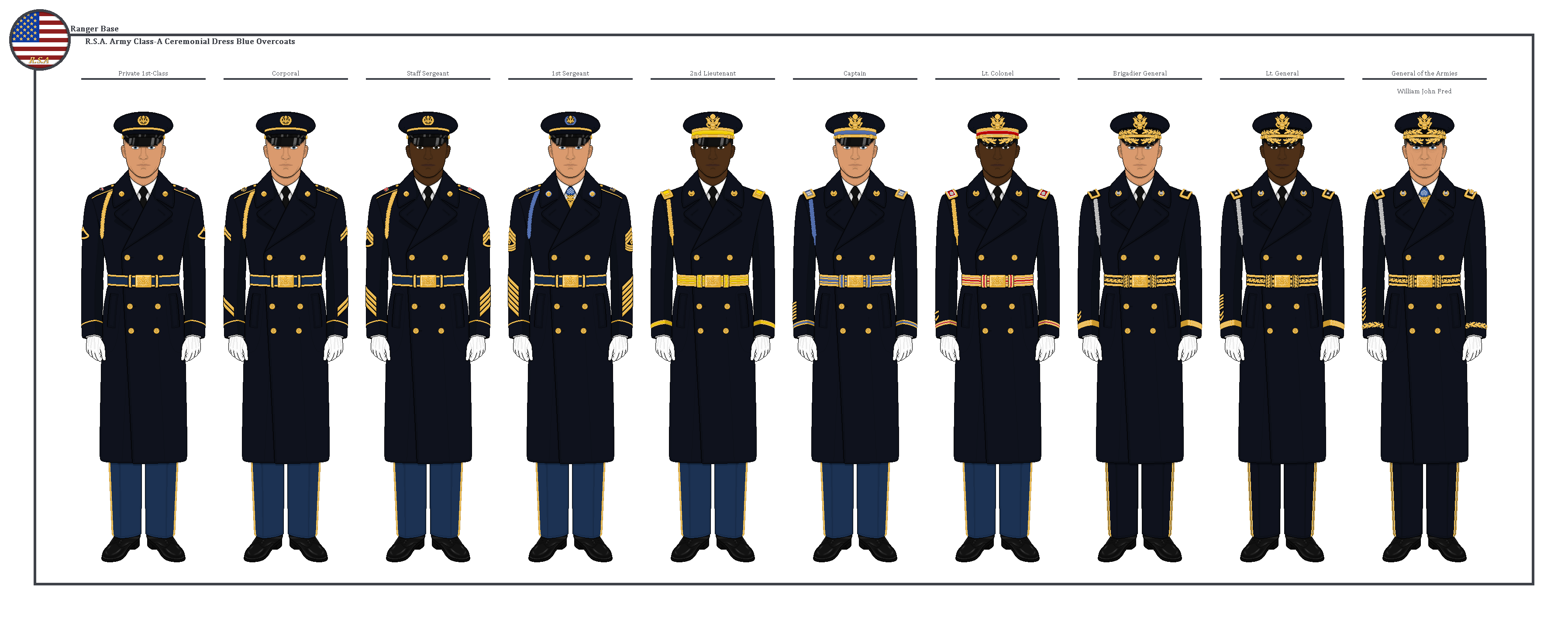 R.S.A. Army Dress Blue Ceremonial Overcoats by TheRanger1302 on DeviantArt R.S.A. Army Dress Blue Ceremonial Overcoats by TheRanger1302 on DeviantArt