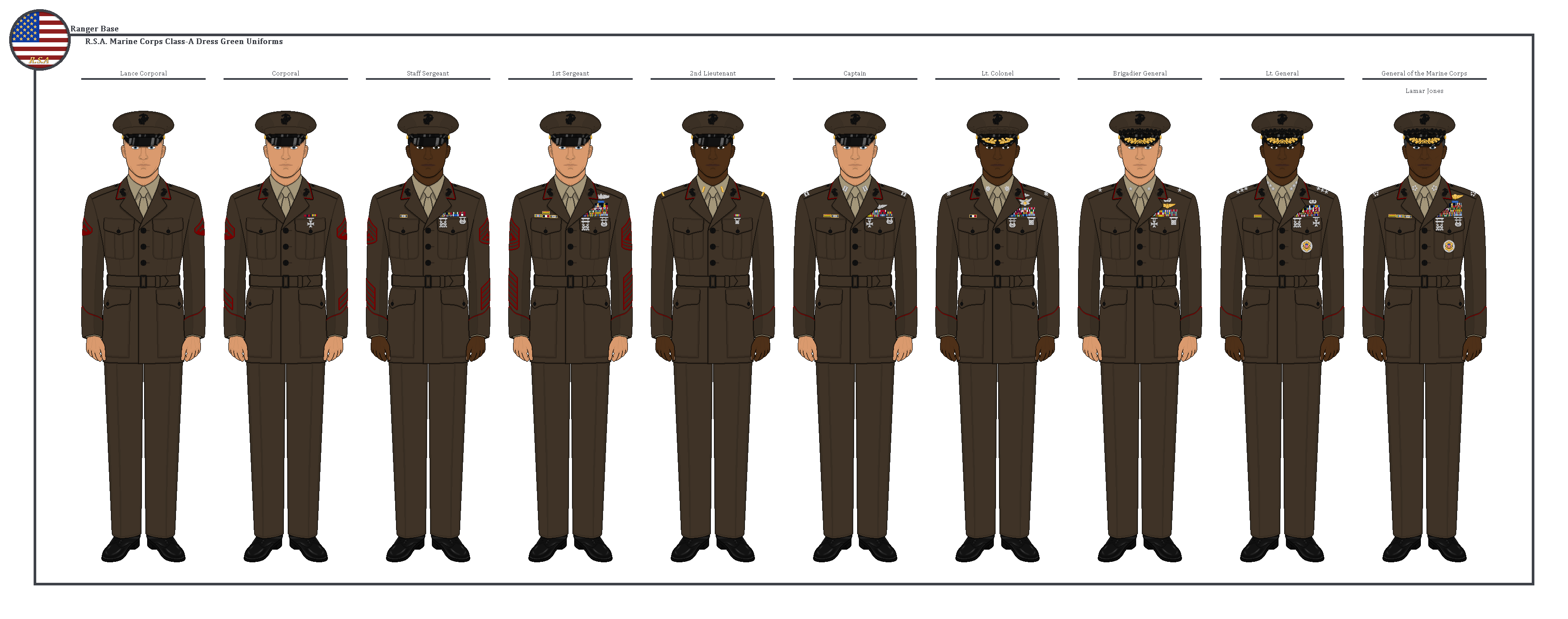 R.S.A. Marine Corps Dress Green Service Uniforms by TheRanger1302 on DeviantArt R.S.A. Marine Corps Dress Green Service Uniforms by TheRanger1302 on DeviantArt