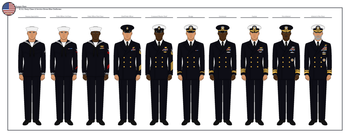 R.S.A. Navy Class-A Dress Service Uniforms by TheRanger1302 on DeviantArt R.S.A. Navy Class-A Dress Service Uniforms by TheRanger1302 on DeviantArt