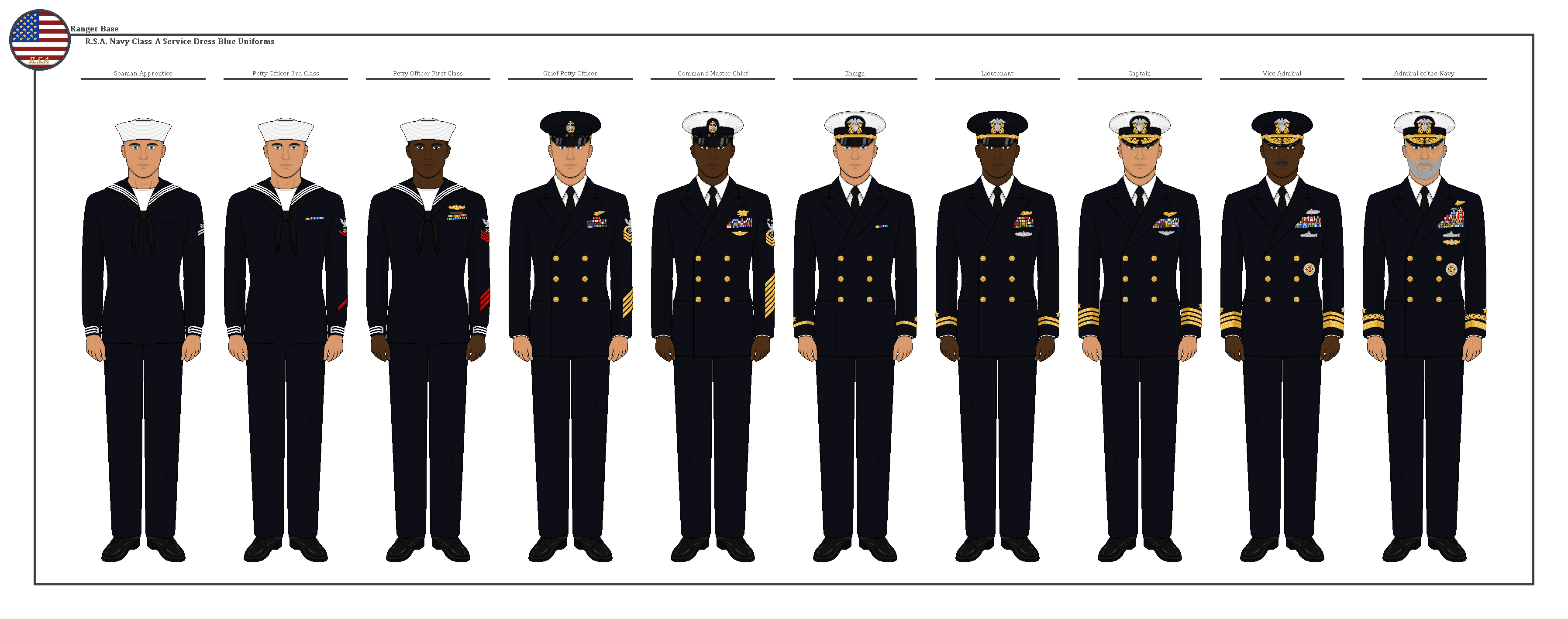 R.S.A. Navy Class-A Dress Service Uniforms by TheRanger1302 on DeviantArt R.S.A. Navy Class-A Dress Service Uniforms by TheRanger1302 on DeviantArt