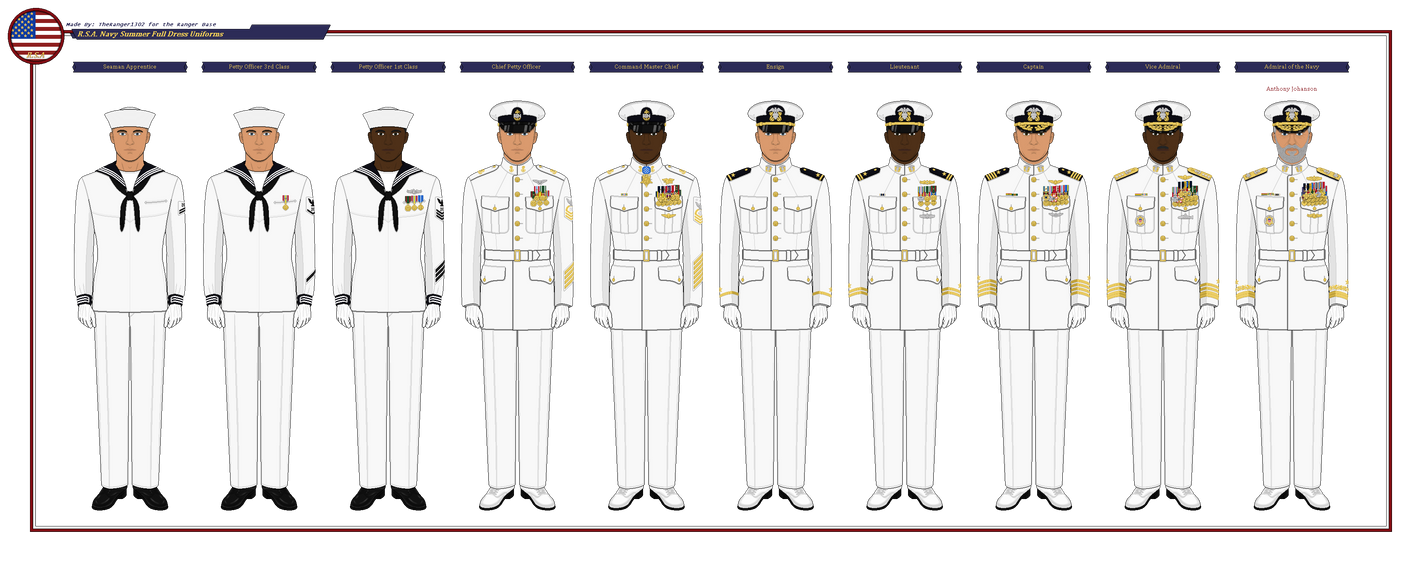 R.S.A. Navy Summer Ceremonial Dress White Uniforms by TheRanger1302 on DeviantArt R.S.A. Navy Summer Ceremonial Dress White Uniforms by TheRanger1302 on DeviantArt