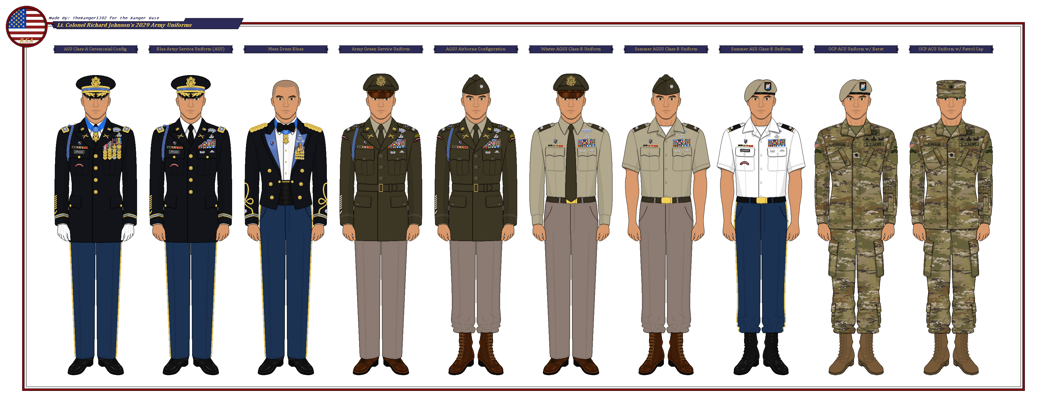 Richard'S U.S. Army Uniforms (Lt. Colonel) By Theranger1302 On Deviantart