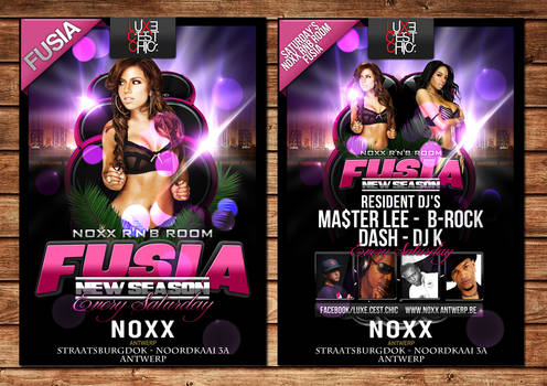 Fusia party flyer at noxx