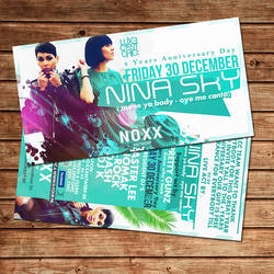 Nina Sky party flyer Noxx Antwerp