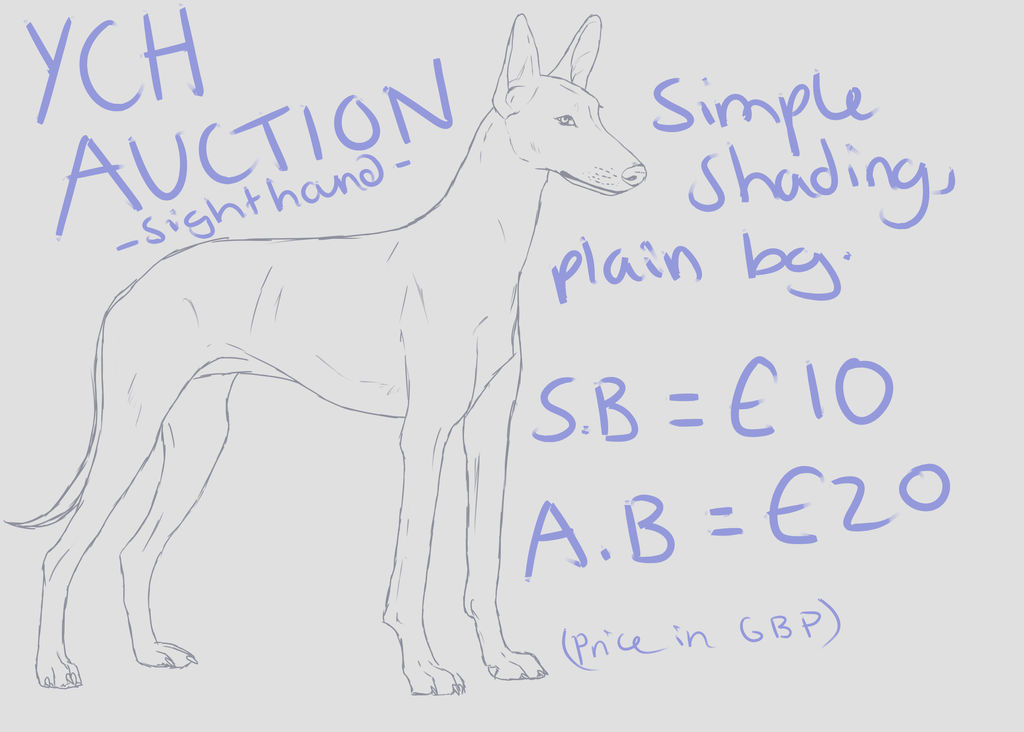 Sighthound YCH Auction -OPEN- by nihtgield