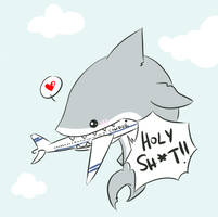 Megashark omnoms plane