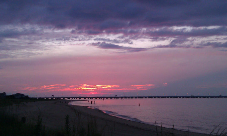 ocean view, Norfolk sunset