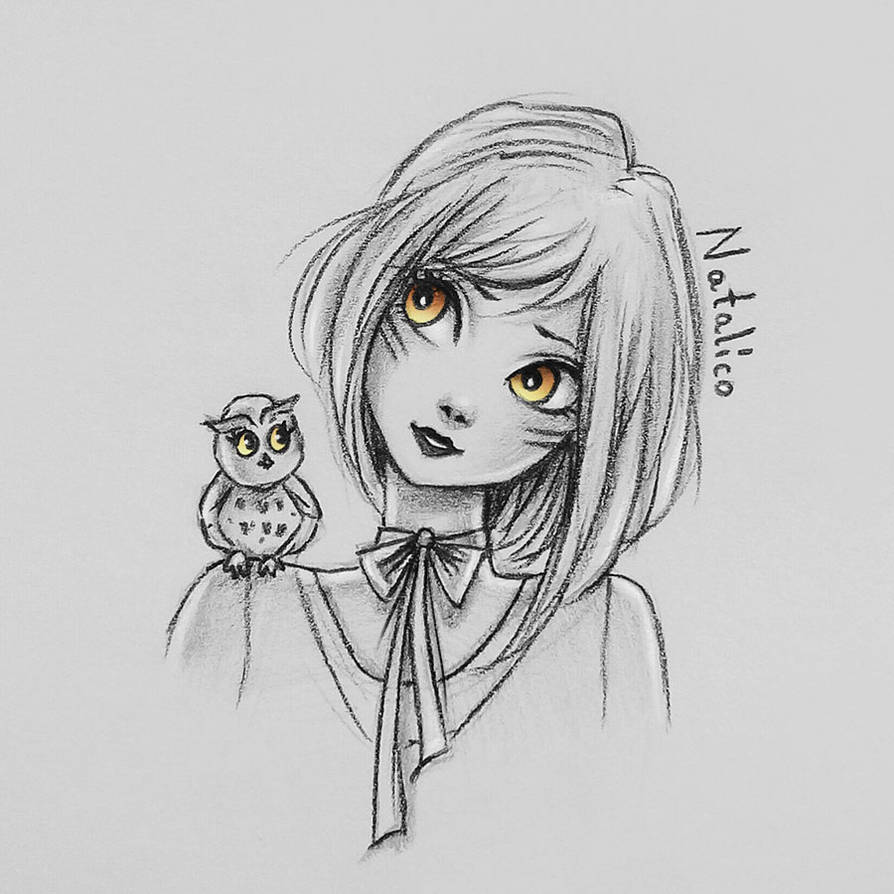 Girl And Owl By Natalico On Deviantart Girl And Owl By Natalico On Deviantart