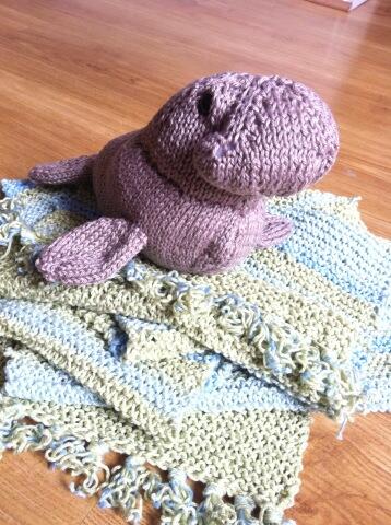 Dugong Grazes on Sea Grass Scarf