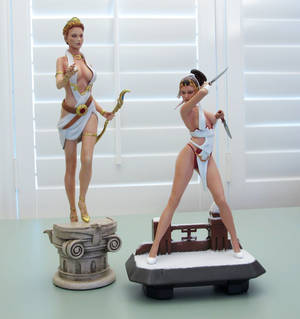 Hera and Red Assassin Statue