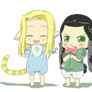 Baby Thor and Loki with animal ears