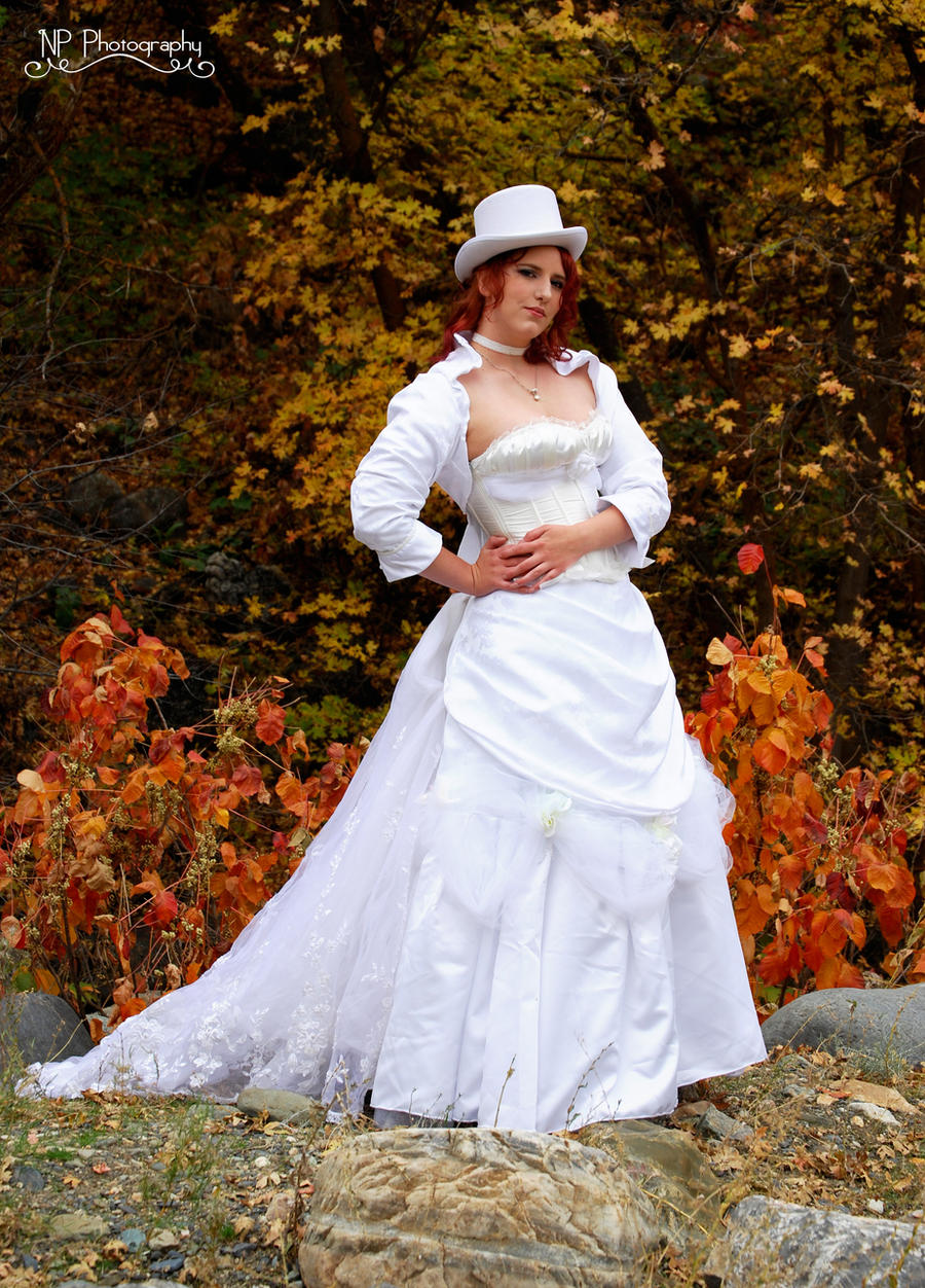 Steampunk wedding gown