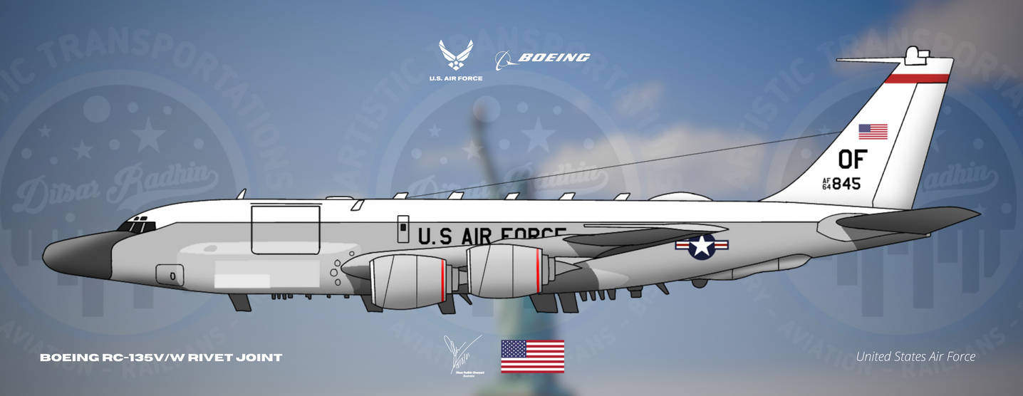 Boieng Rivet USAF Boeing RC-135V/W Rivet Joint artwork by Artistictransport01 on ...