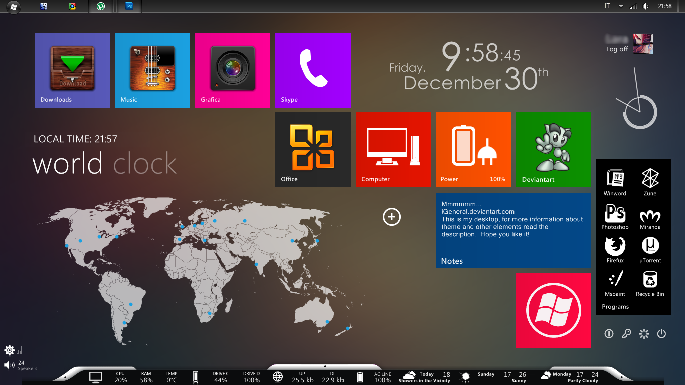 Windows 7 Metro Style - iGeneral Desktop