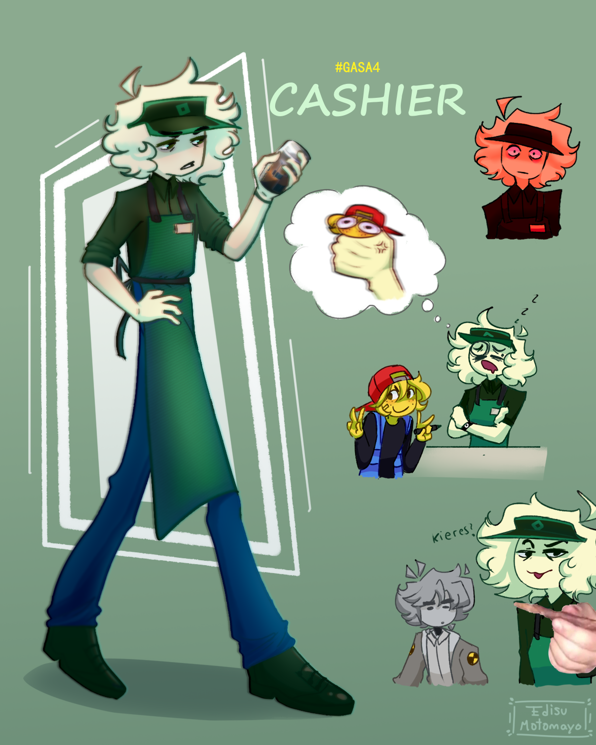 hes so cool  Roblox, Fan art, Cashiers