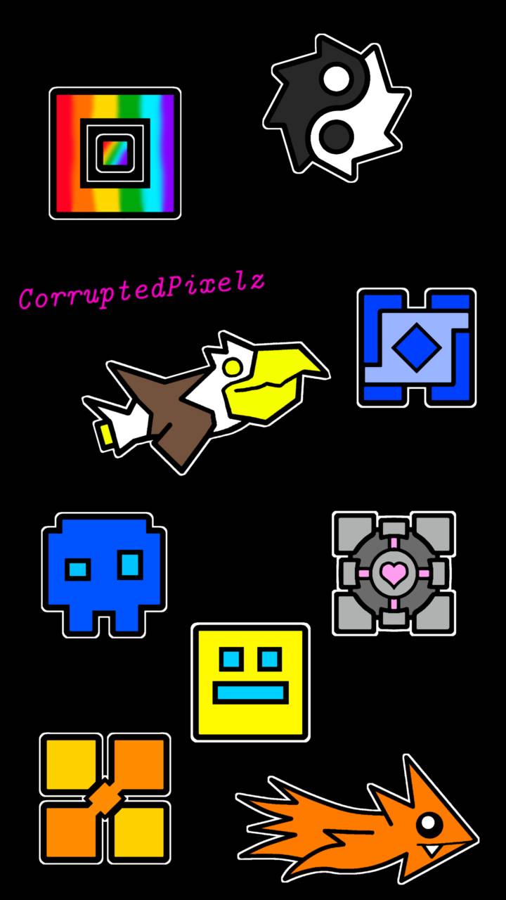 Geometry Edit Sticker Geometry dash sticker sheet by ColorfulPixelz on DeviantArt