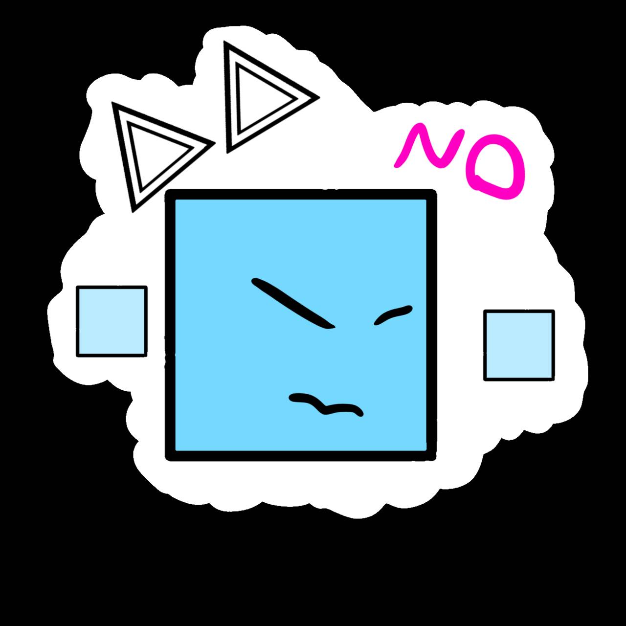 Cube Emotes Cube No Nonverbal Emote by ColorfulPixelz on DeviantArt