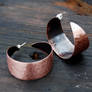 Hammered Copper Hoop Earrings